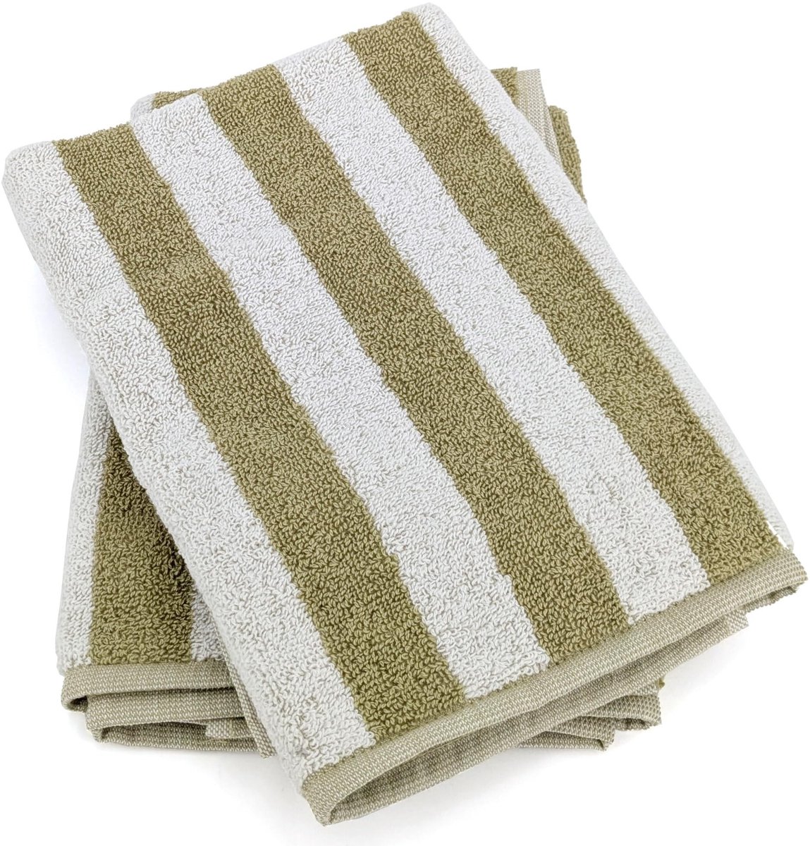 Elzusha - Set van 2 Keukenhanddoeken - 50 x 50 cm - Olive Groen