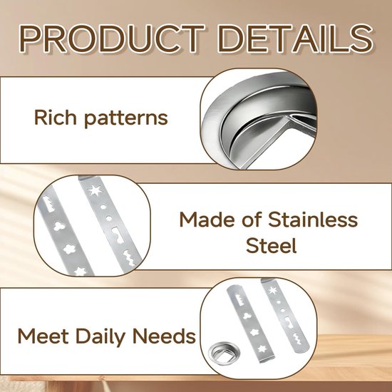 Pastry Moulds en Accessoires voor de Keuken, Geschikt voor Kerst, Diverse Vormen en Compatibel met Keukenmachines — afbeelding 2