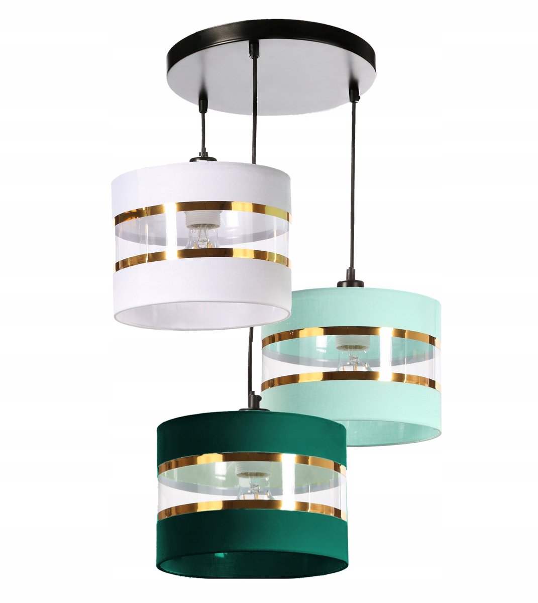 Moderne Plafondlamp met Gouden Strepen - E27 Fitting