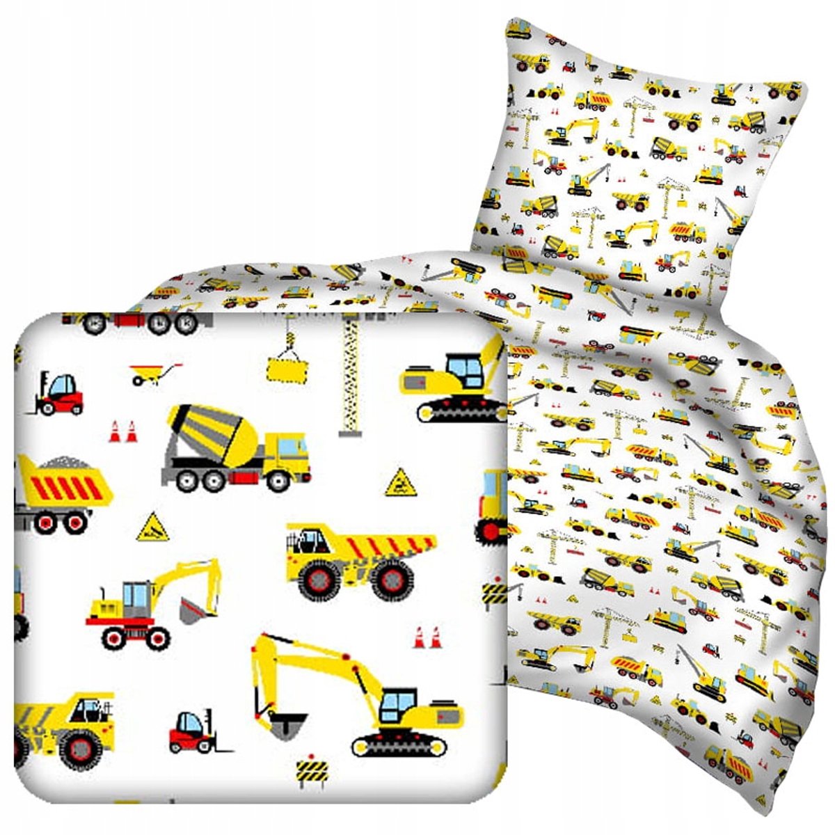 Kinderbeddengoed Katoen Graafmachines Geel 100x135 cm