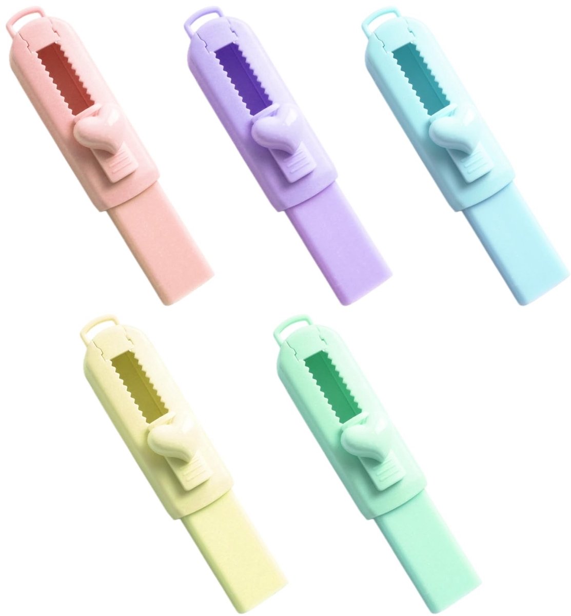 Solidchoice - Set van 5 Hartvormige Intrekbare Gummen met Reservestiften