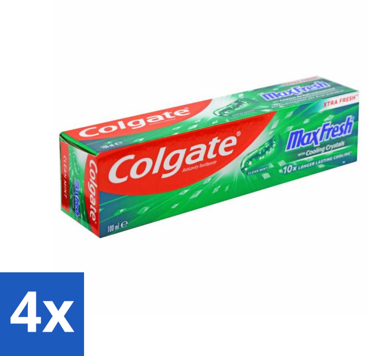 4 x Colgate Tandpasta Maxfresh Cleanmint 100 ml - Tandpasta - Tanden Reinigen - Tandsteen Verwijderen - Tandbederf Bestrijden - Frisse Adem