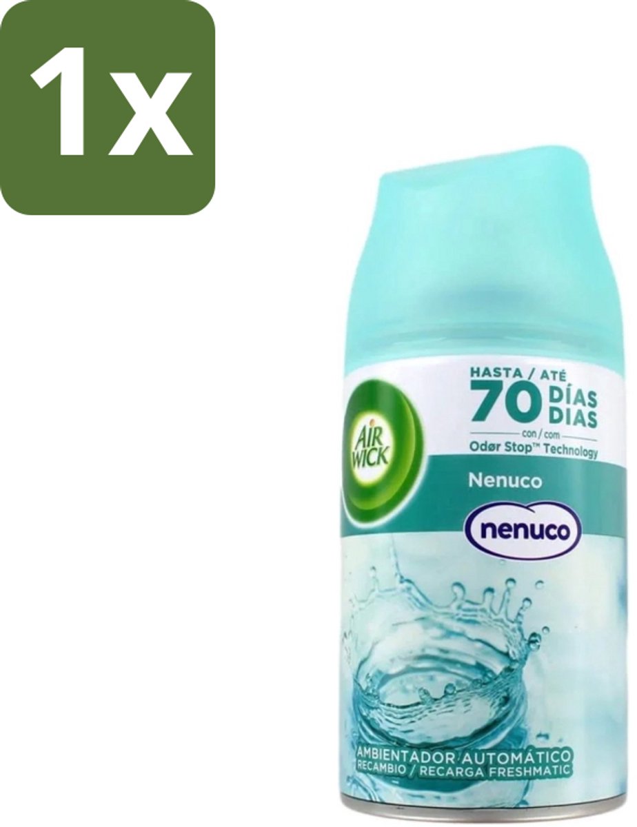 1 x Air Wick - Luchtverfrisser Navulling - Nenuco - Automatische Spray - 250 ml - Luchtverfrisser - Geurverspreiding - Nenuco - Air Wick - Automatische Spray