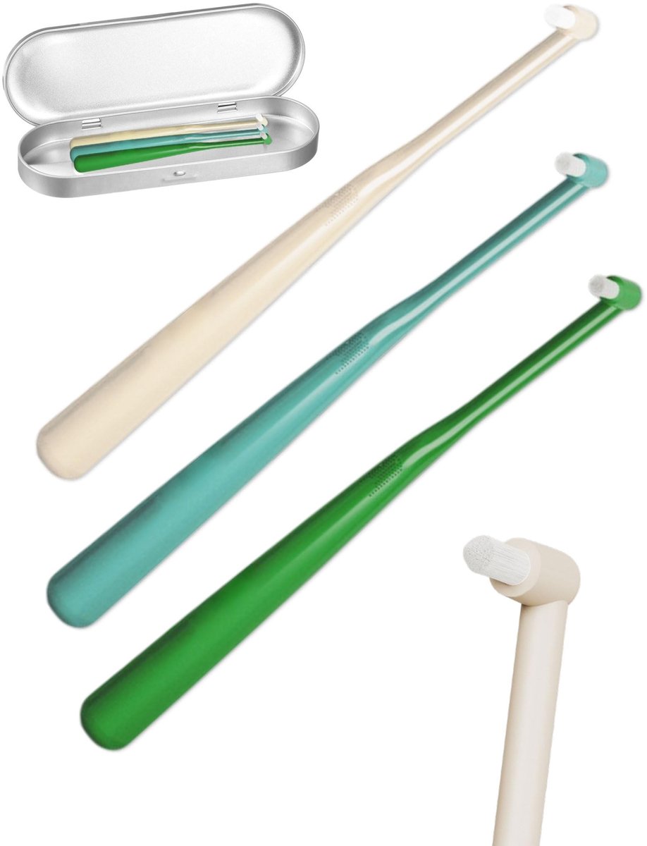Solidchoice - 3 Stuks Tandenborstelset voor Precisie Reiniging - Zachte Borstels voor Implantaten