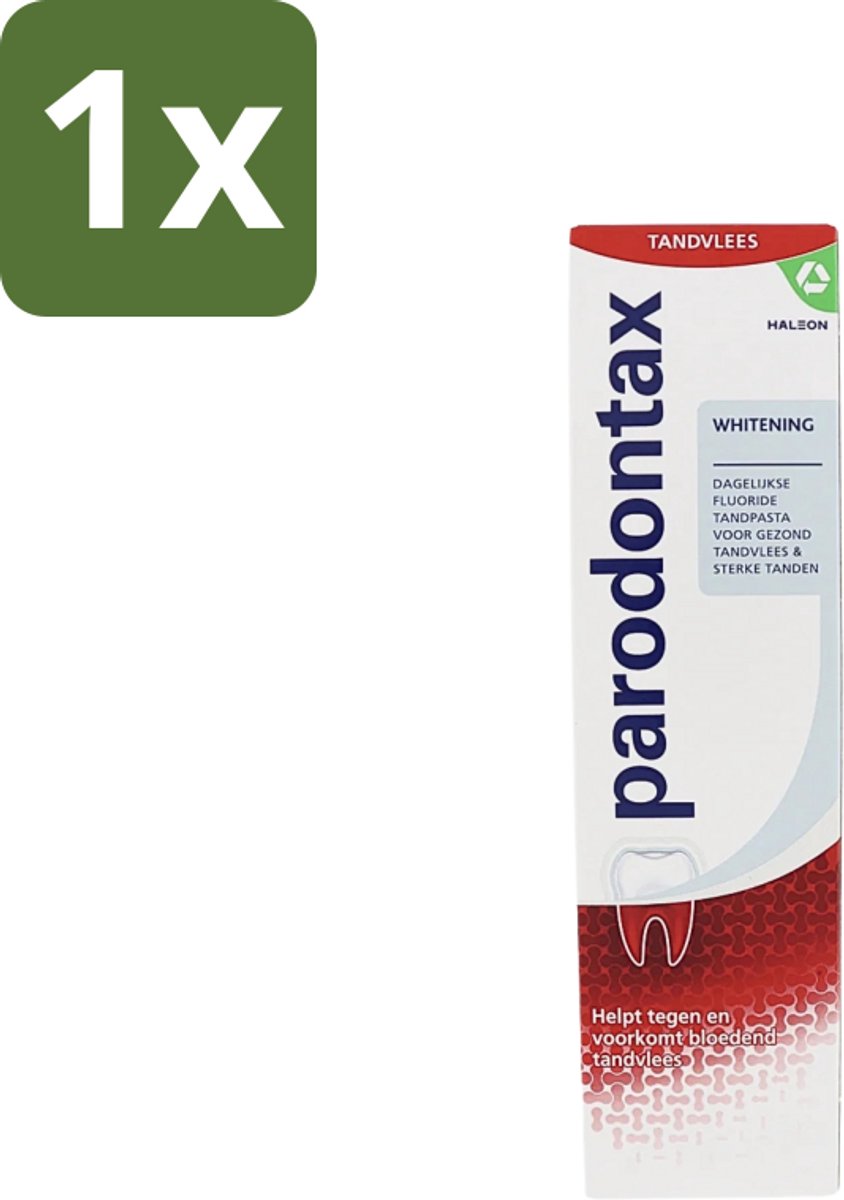 1 x Parodontax - Tandpasta - Whitening - 75ml - Tandpasta - Tanden Witter Maken - Tandplak Verwijderen - Bloedend Tandvlees - Fluoride