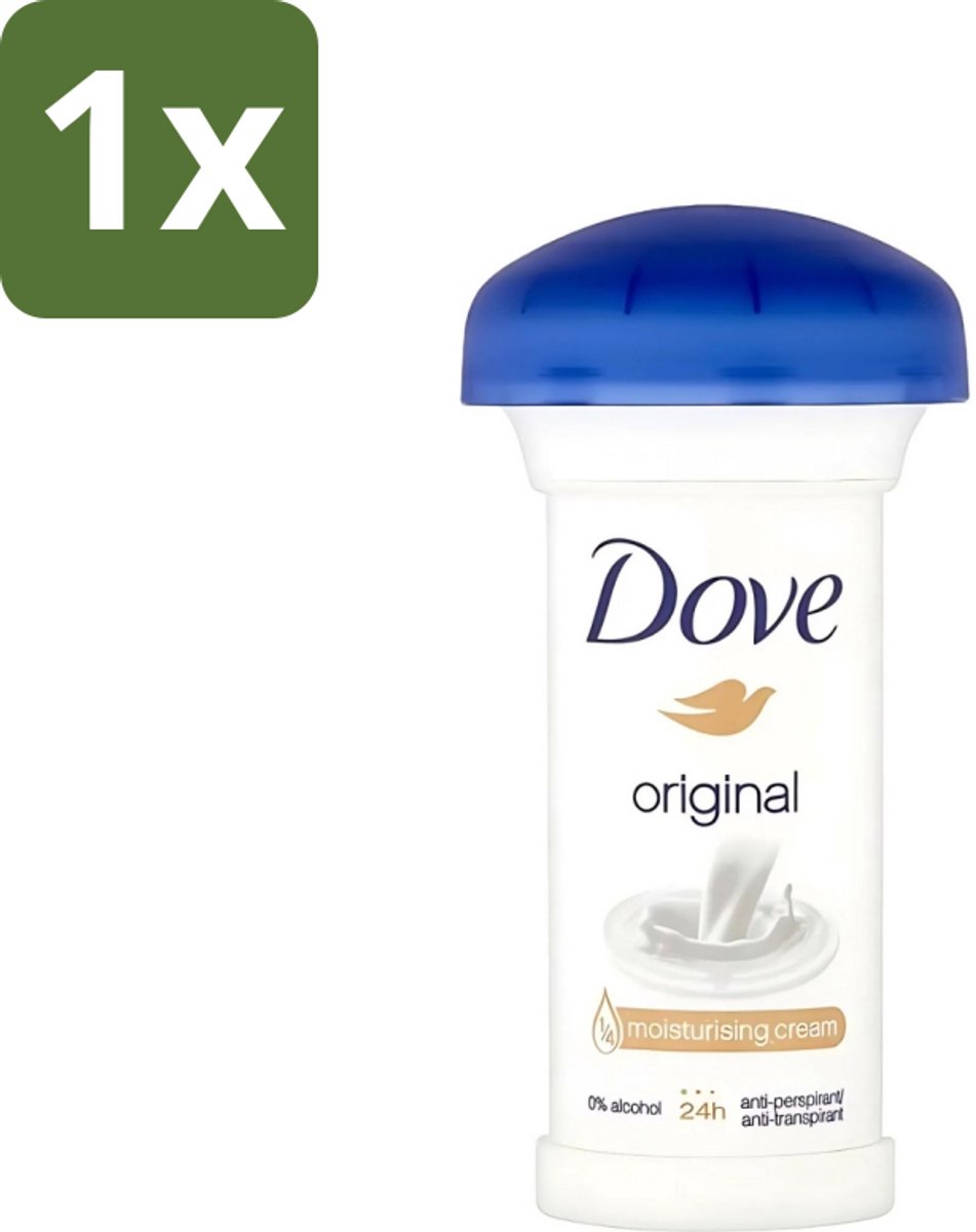 1 x Dove - Deodorant - Roll-on - Original - Frisse geur en bescherming - 50 ml - Dove Deodorant Stick - Anti-transpirant - Okselbescherming - Zweetgeur - Gevoelige Huid