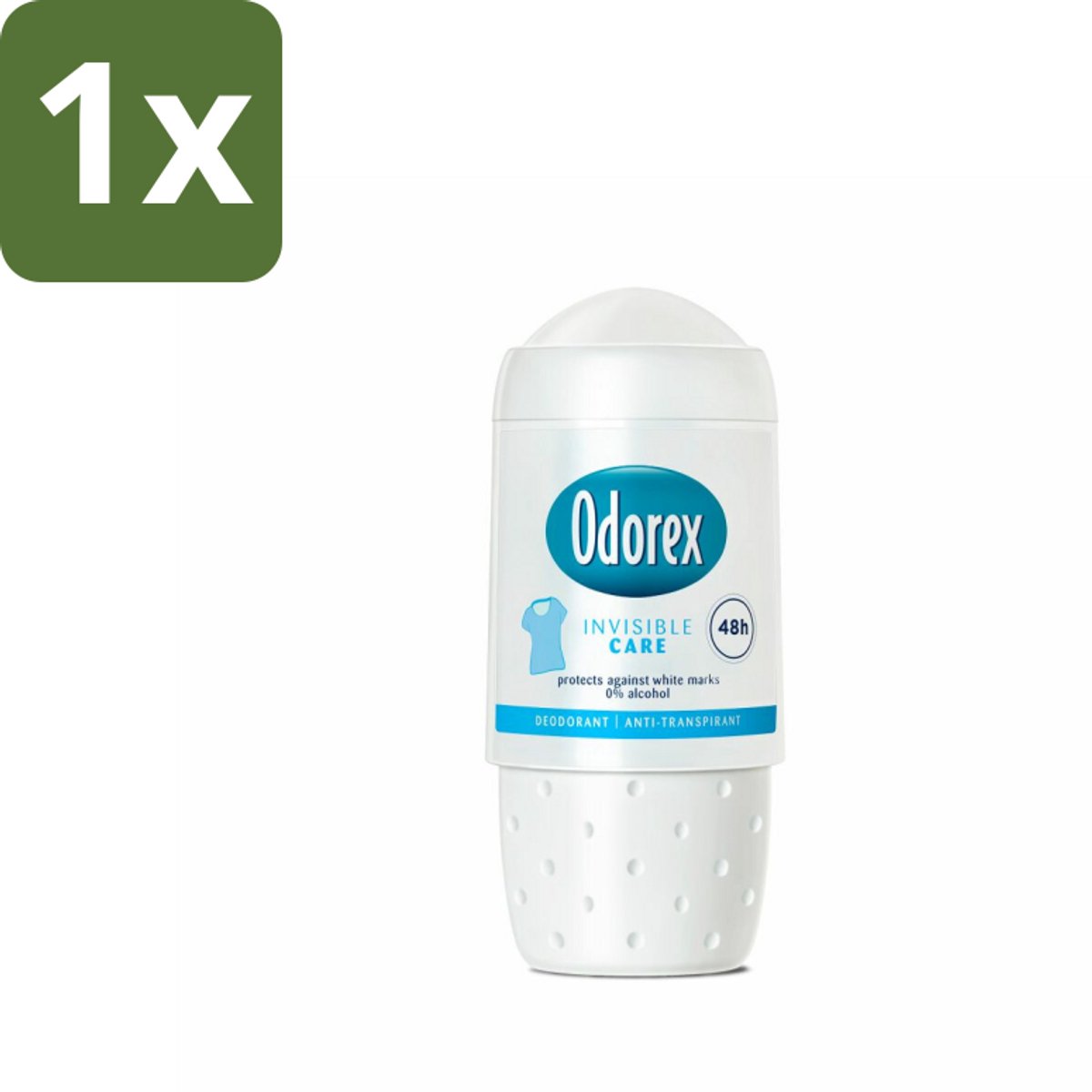 1 x Odorex Deodorant Roller Invisible Care 50 ml - Onvisibel Zweetbehandeling - Witte Strepen Voorkomen - Anti-witte Strepen - Zweetbehandeling - Onzichtbare Deodorant