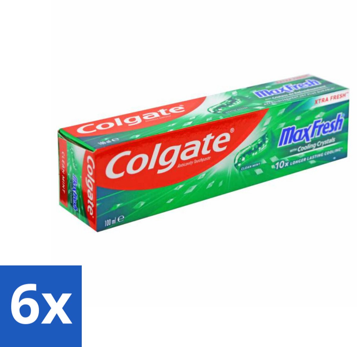 6 x Colgate Tandpasta Maxfresh Cleanmint 100 ml - Tandpasta - Tanden Reinigen - Tandsteen Verwijderen - Tandbederf Bestrijden - Frisse Adem