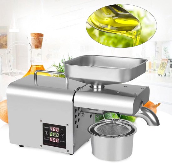 Oliepers Machine - Olie Extractor - Zelf Olie Maken - Digitale Temperatuurregeling - 610W - Roestvrij Staal — afbeelding 5