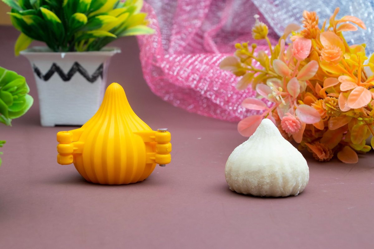 Kunststof onderdelen, klein en medium, 3-voudig gevouwen, modak-vorm voor Ganpati, Diwali, Duessra en andere festivals - ShopVlot