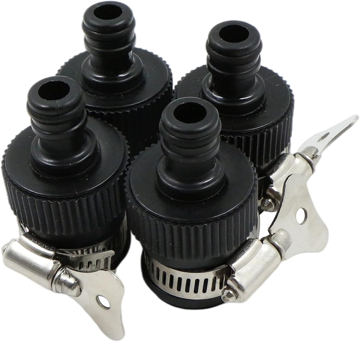 Outdoor Tap Adapter voor Tuinslang - Snelle Koppeling Connector voor Ronde Kranen 15-24 mm - Set van 4 Stuks voor Eenvoudige Installatie en Gebruik