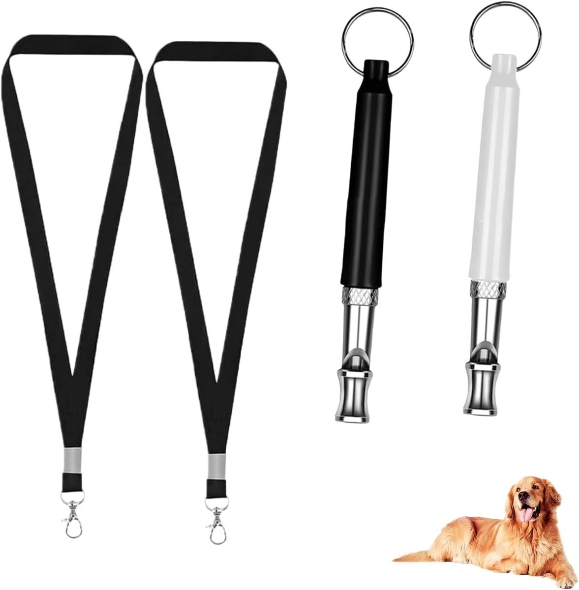 Ultrasone Fluitjes voor Honden tegen Blaffen met Verstelbare Schouderband, Training en Controle voor Alle Rassen
