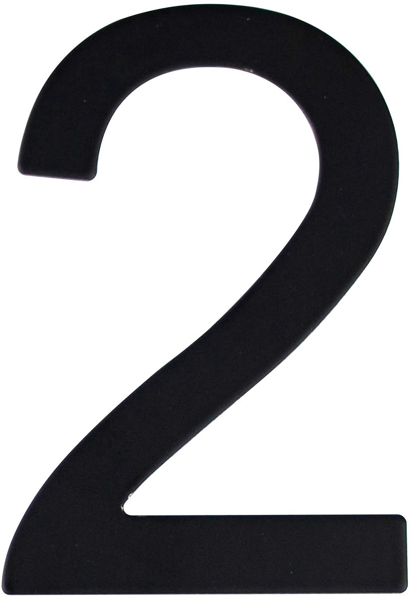 Solidchoice - Roestvrij Stalen Huisnummer - Zelfklevend, Hoogte 7,5 cm (Aantal 2)