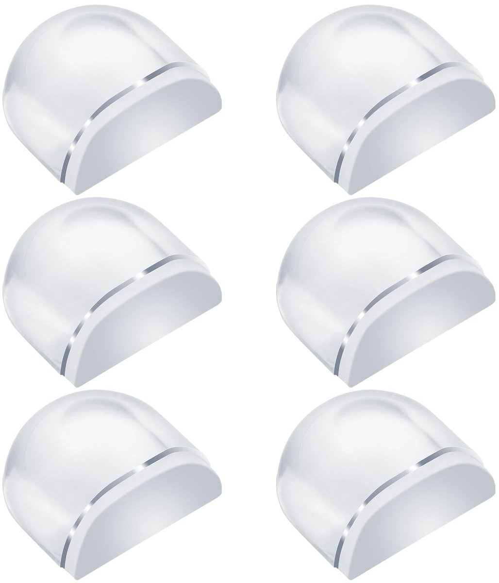 Solidchoice - Set van 6 Transparante Deurstoppers voor Vloerbeveiliging