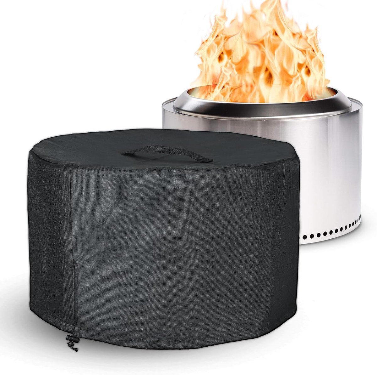 Vuurkorfhoes 29" rond - waterdicht 600D Oxford stof - compatibel met Solo Stove - bescherm je vuurplaats - ShopVlot