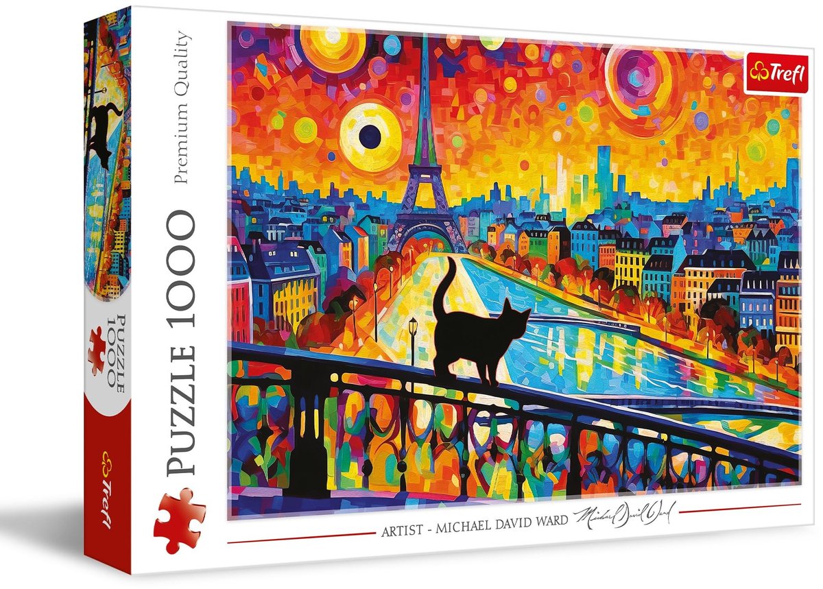 Solidchoice - Puzzel Cat in Paris - 1000 Stukken