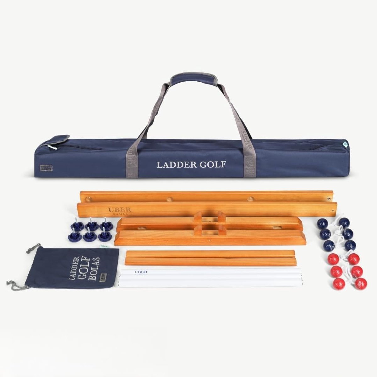 Solidchoice - Laddergolf Set met Rode en Blauwe Ballen in Nylon Tas