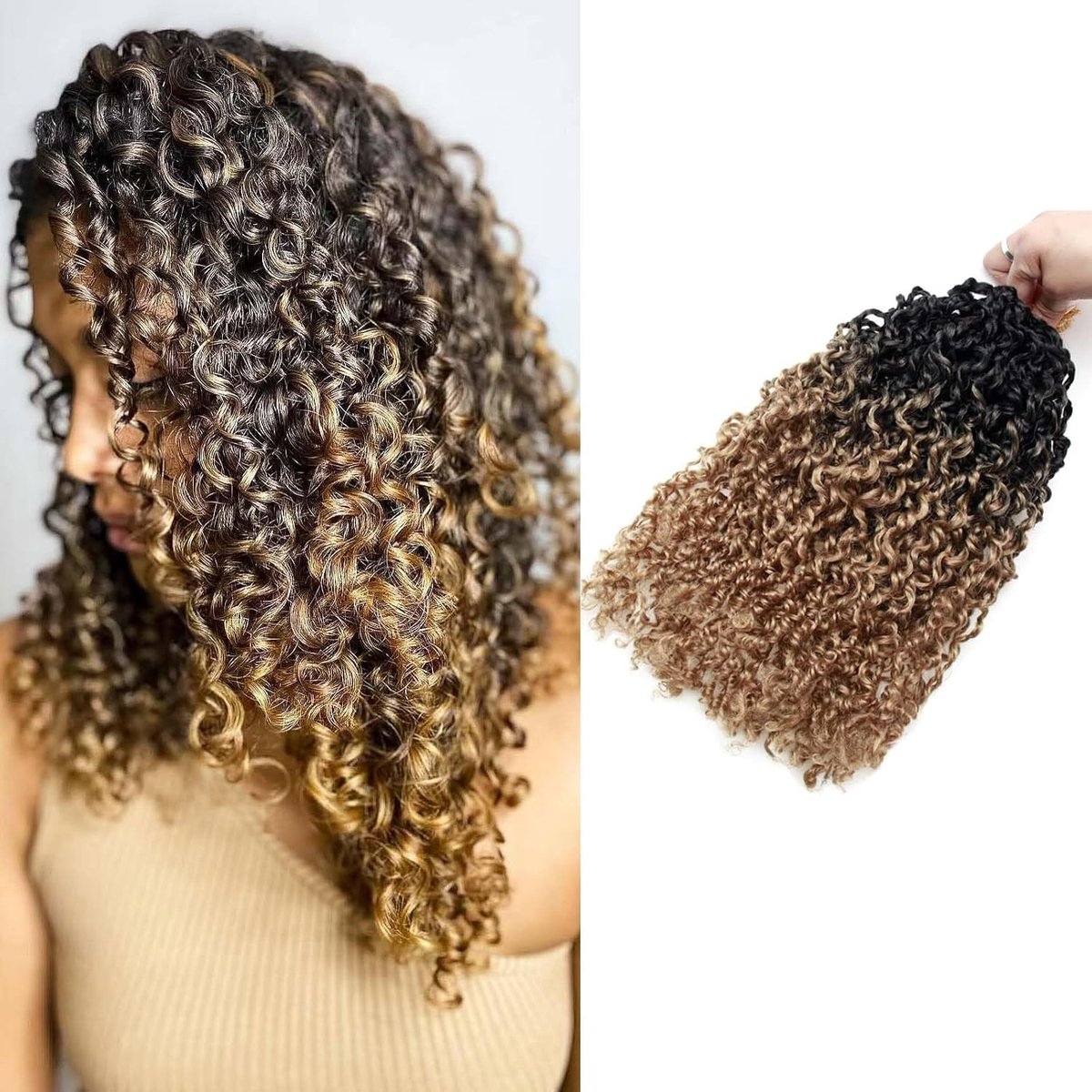 Mini Passion Twist Haarkleur 14 Inch Kinky Twist Haarextensies - Fluffy Short Crochet Braids, 5 Packs, 15 Strengen per Pack