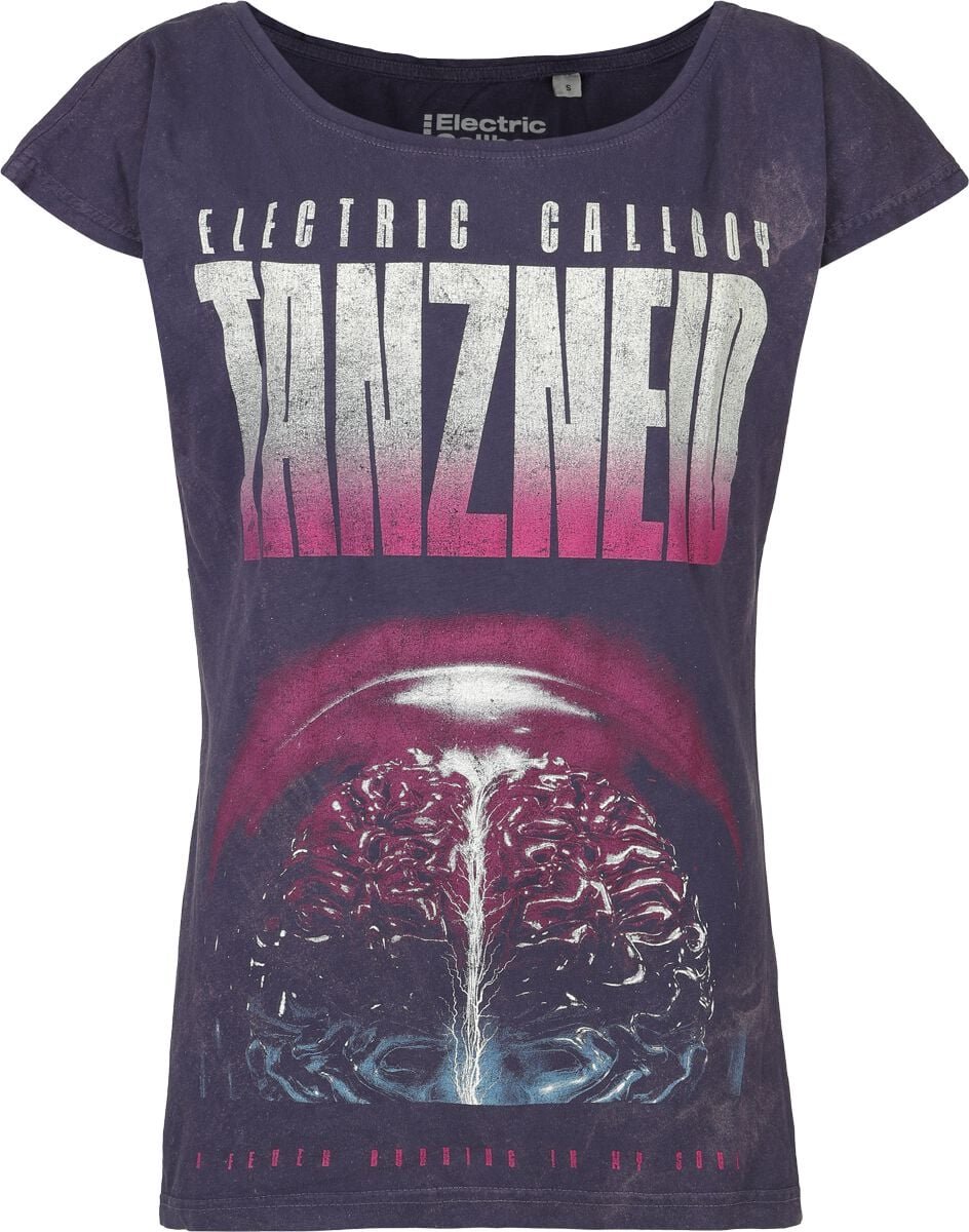 Electric Callboy TANZNEID Glow Dames T-shirt - paars - M