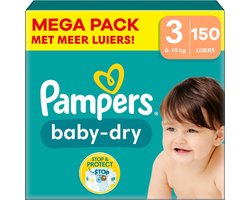 Pampers Baby Dry Luiers Maat 3 (6-10kg) 150 stuks