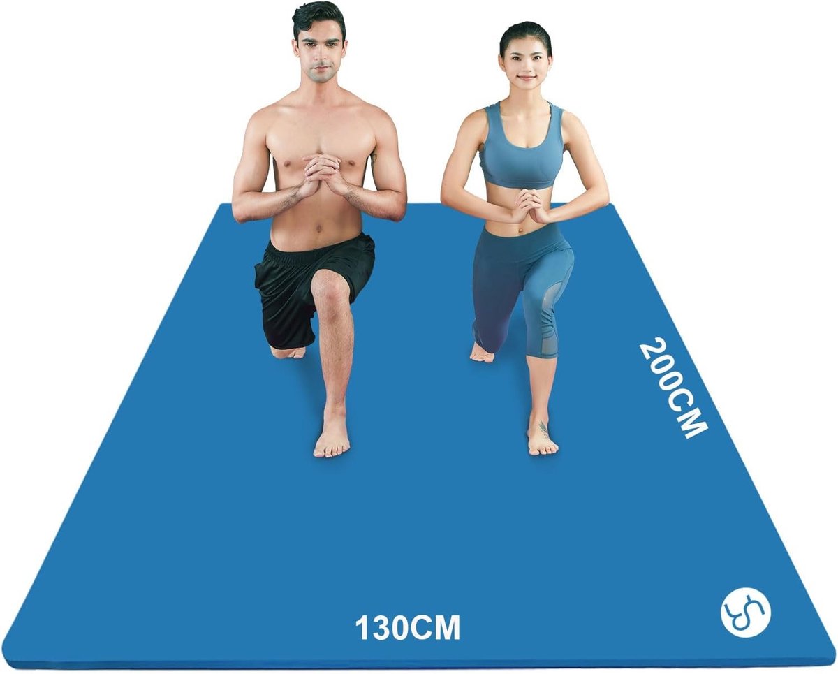 Fitnesmat - Groen - 200 x 130 cm - Extra Dikke NBR Gymnastiekmat - Voor Sport & Yoga