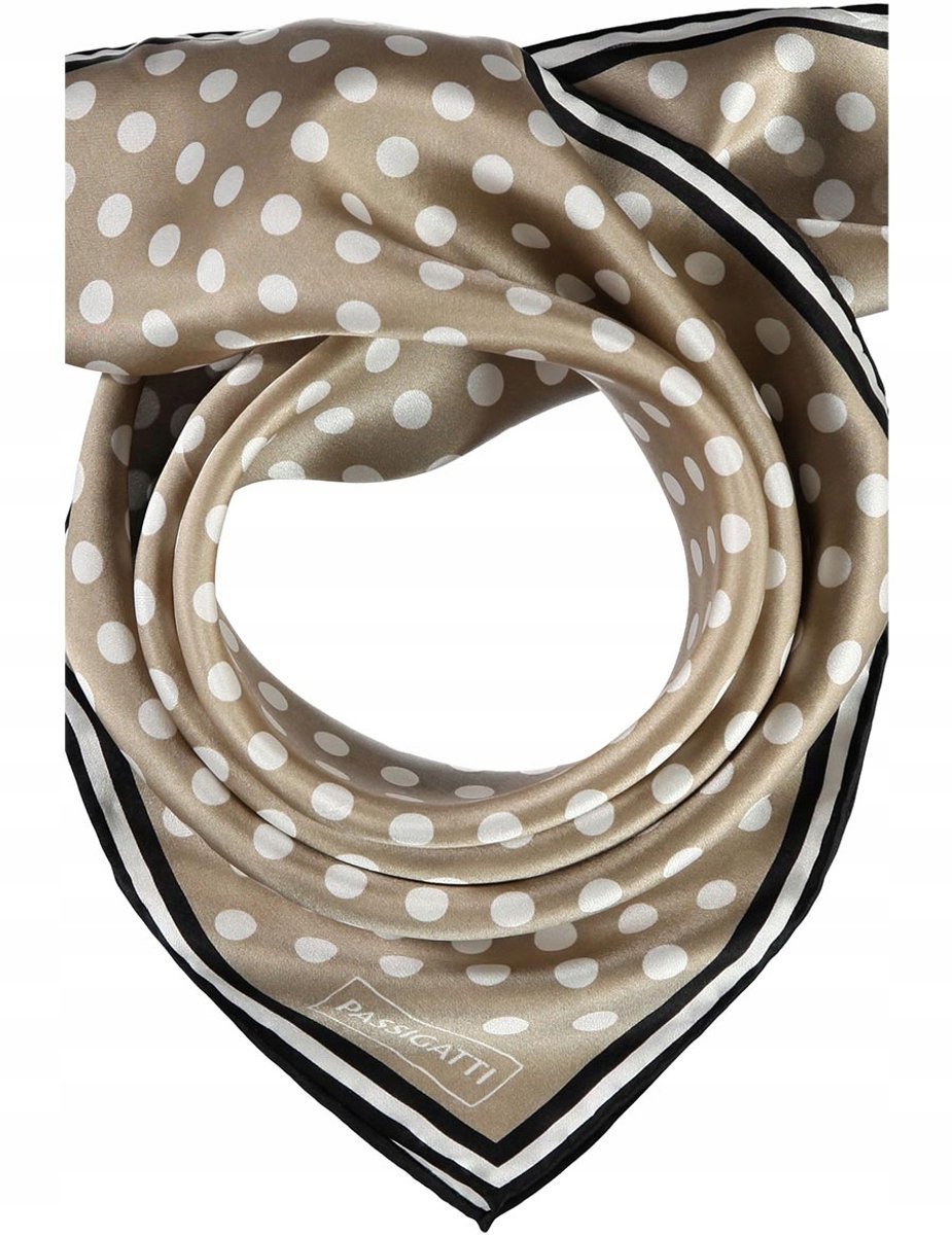 Passigatti Zijden Dames Sjaal Polka Dot 53x53 cm
