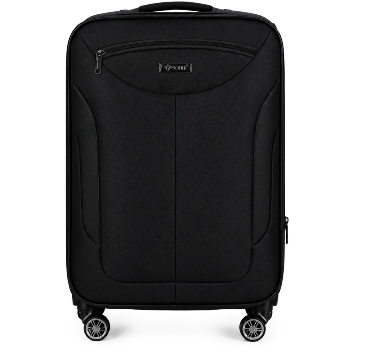 Solier STL1801 - Handbagage koffer S 25 l - Uitbreidbaar - Zwart