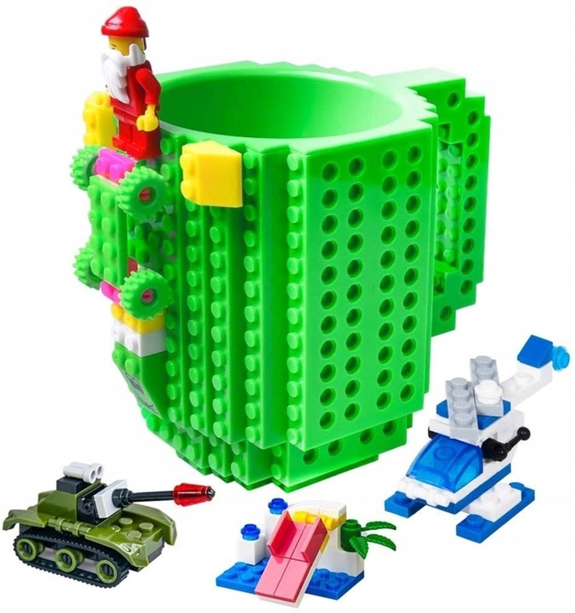 Creatieve Groene Mok met Bouwstenen (350ml)