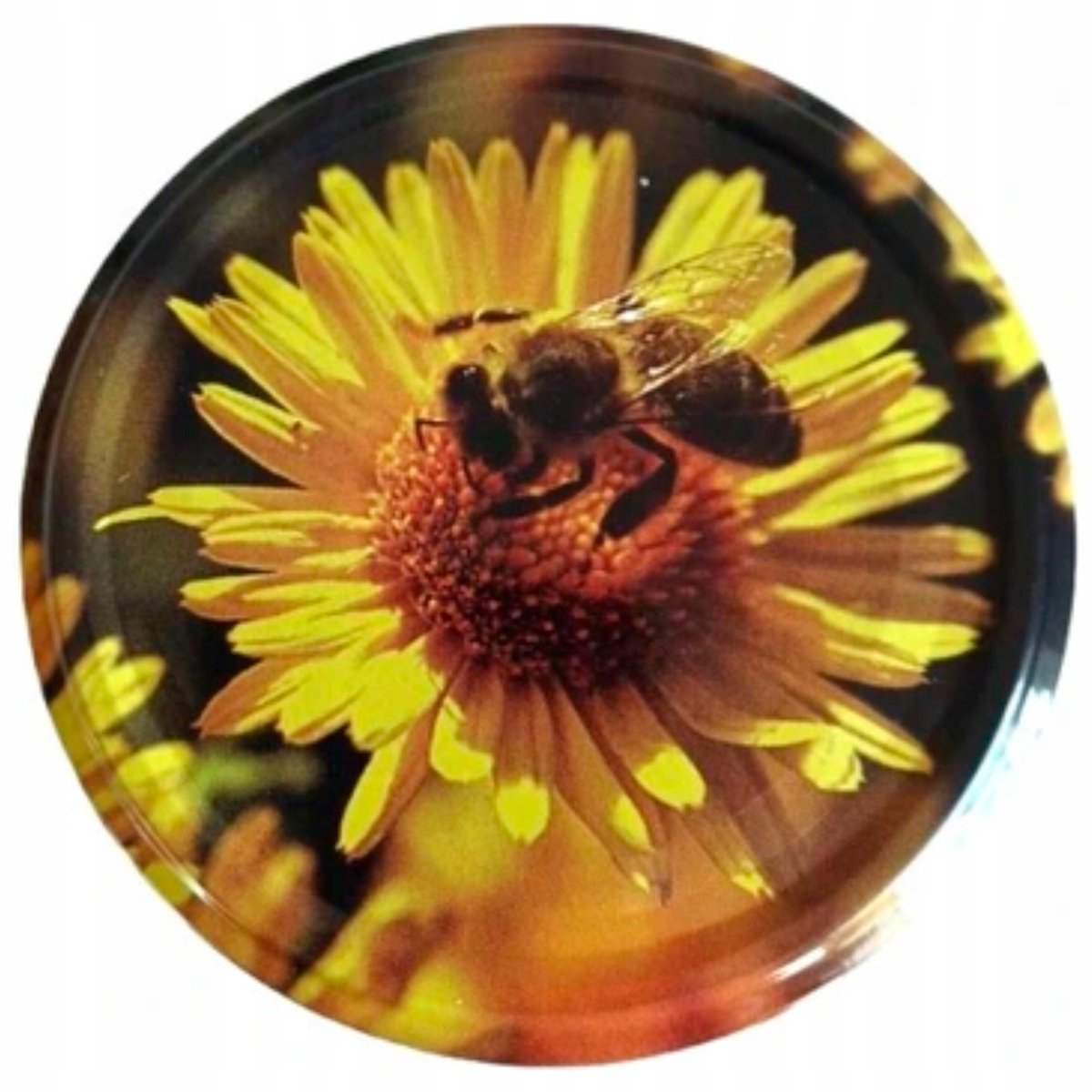 50x Deksel 82mm met Bij en Bloem - Voor Potten met 6 Sluitingen