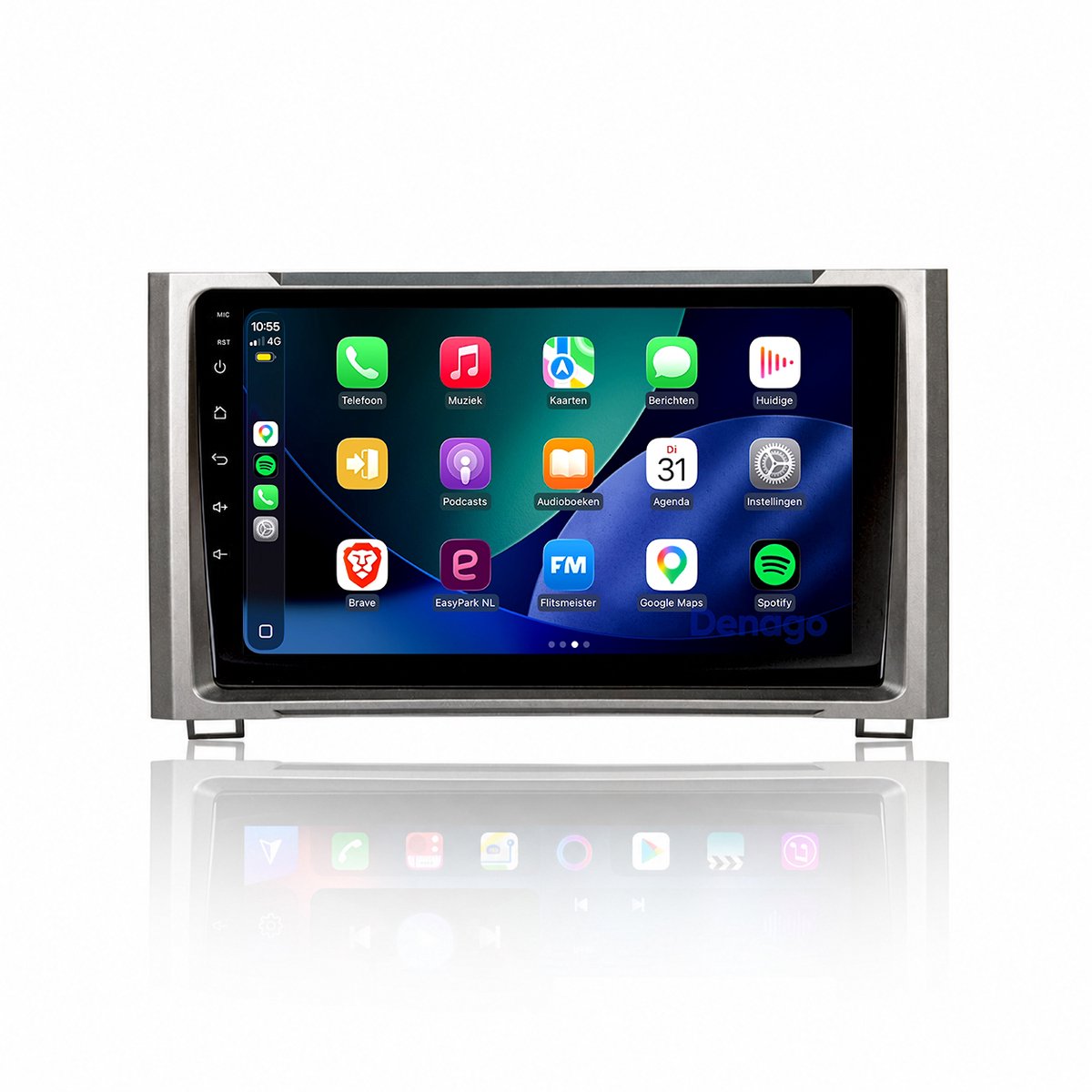 CarPlay autoradio geschikt voor Toyota Tundra | 2014 t/m 2021 | Zilver | Android 13 | Draadloos Apple CarPlay & Android Auto | 2GB + 32GB | QuadCore processor | Denago DNG-A505 | 2025 model | 2014 2015 2016 2017 2018 2019 2020 2021 | Bluetooth & Wifi