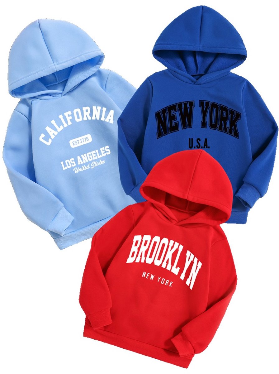 Currero Hoodie Jongens Warme Hoodie Met Capuchon Comfortabele Sweater Casual Trui Pullover Jongenstrui 1- 4-5 Jaar Gemengde Kleur