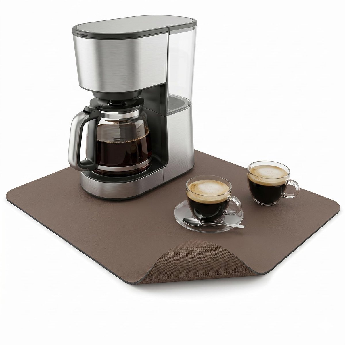 Elzusha - Sneldrogende Afwasmat voor Keuken 44 x 70 cm in Bruin