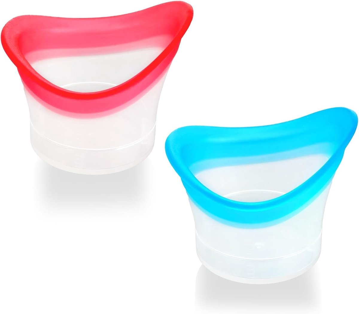 Set van 2 Herbruikbare Siliconen Oogspoelbekers, 10ml, Draagbare Oogbadjes voor Oogverzorging, Kalmerend en Verfrissend voor Vermoeide Ogen