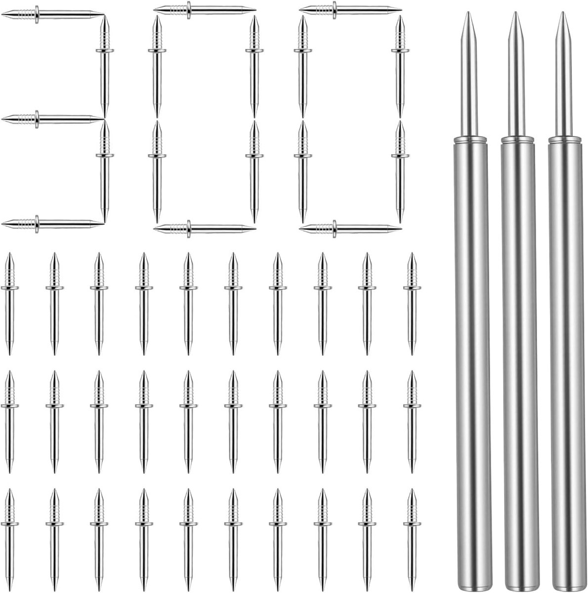 300 Stuks Dubbelkopige Skirting Nails - Naadloze Spijkers voor Houten Meubels, Onzichtbare Veiligheidsschroeven en Gereedschap voor Eenvoudige Montage