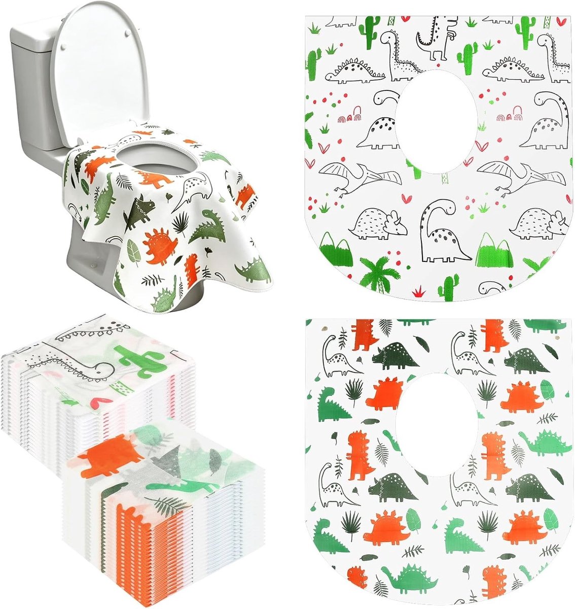 40 Stuks Wegwerp Toiletbril Covers van Niet-Geweven Materiaal, Antislip en Ideaal voor Reizen en Publieke Toiletten