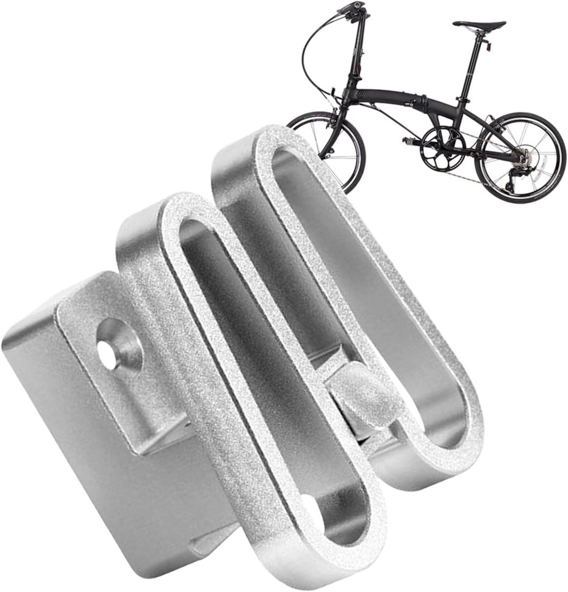 Fiets Vooradapter - Dragerblok Tas - Fietsaccessoires Monteren - Schroefmontage Neusgat - 8.6 x 8 x 7.5 cm - Zilver