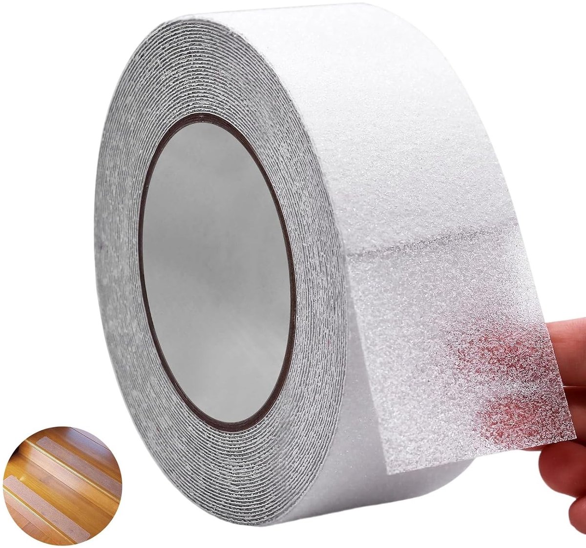 Non-Slip Plakband 5 cm x 10 m - Transparante Antislip Strips voor Trappen, Badkamers en Opritten - Veiligheid en Grip voor Binnen en Buiten