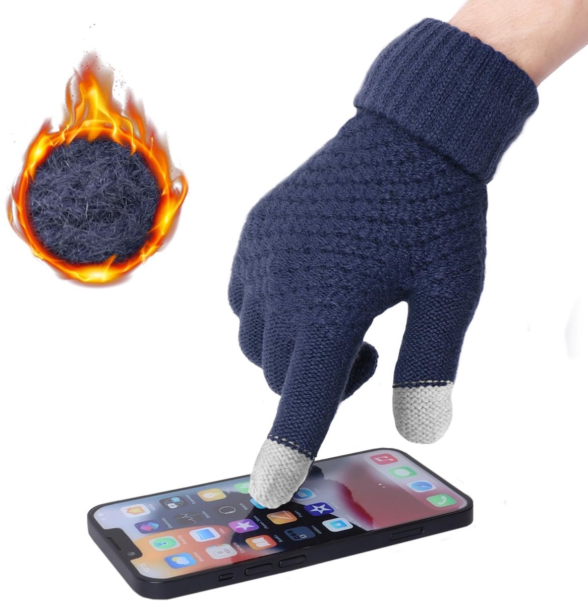 Elzusha - Warme Gebreide Handschoenen met Touchscreen