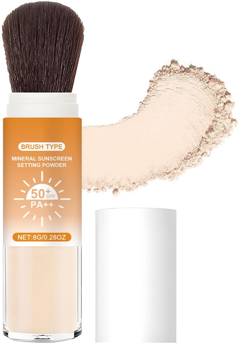 Elzusha - Mineralen Zonnebrandpoeder SPF 50 met Borstel