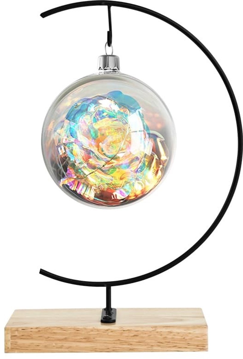 Elzusha - Houten en IJzeren Ornament Display Stand voor Decoratie