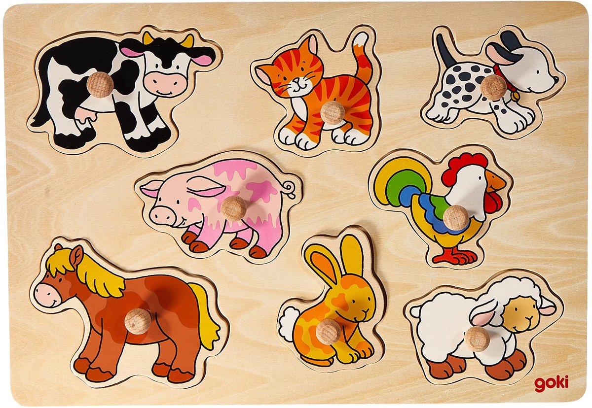 Elzusha - Houten Puzzel Farm - 8 Stukken - 30 x 21 cm