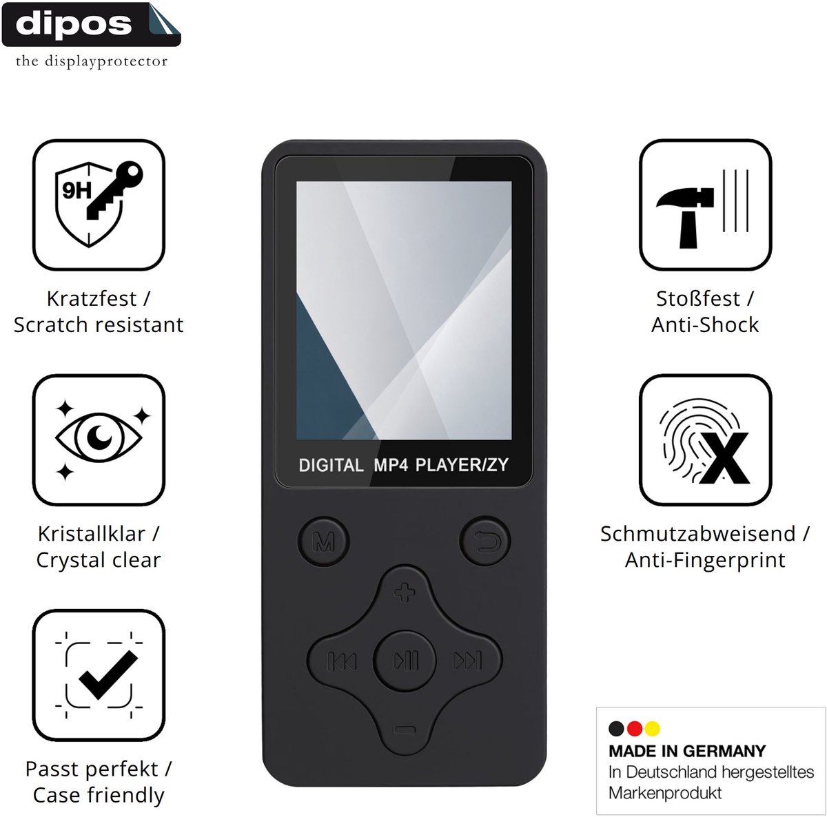 dipos – 2x Pantserfolie geschikt voor Synclum W2 | 9H Screenprotector