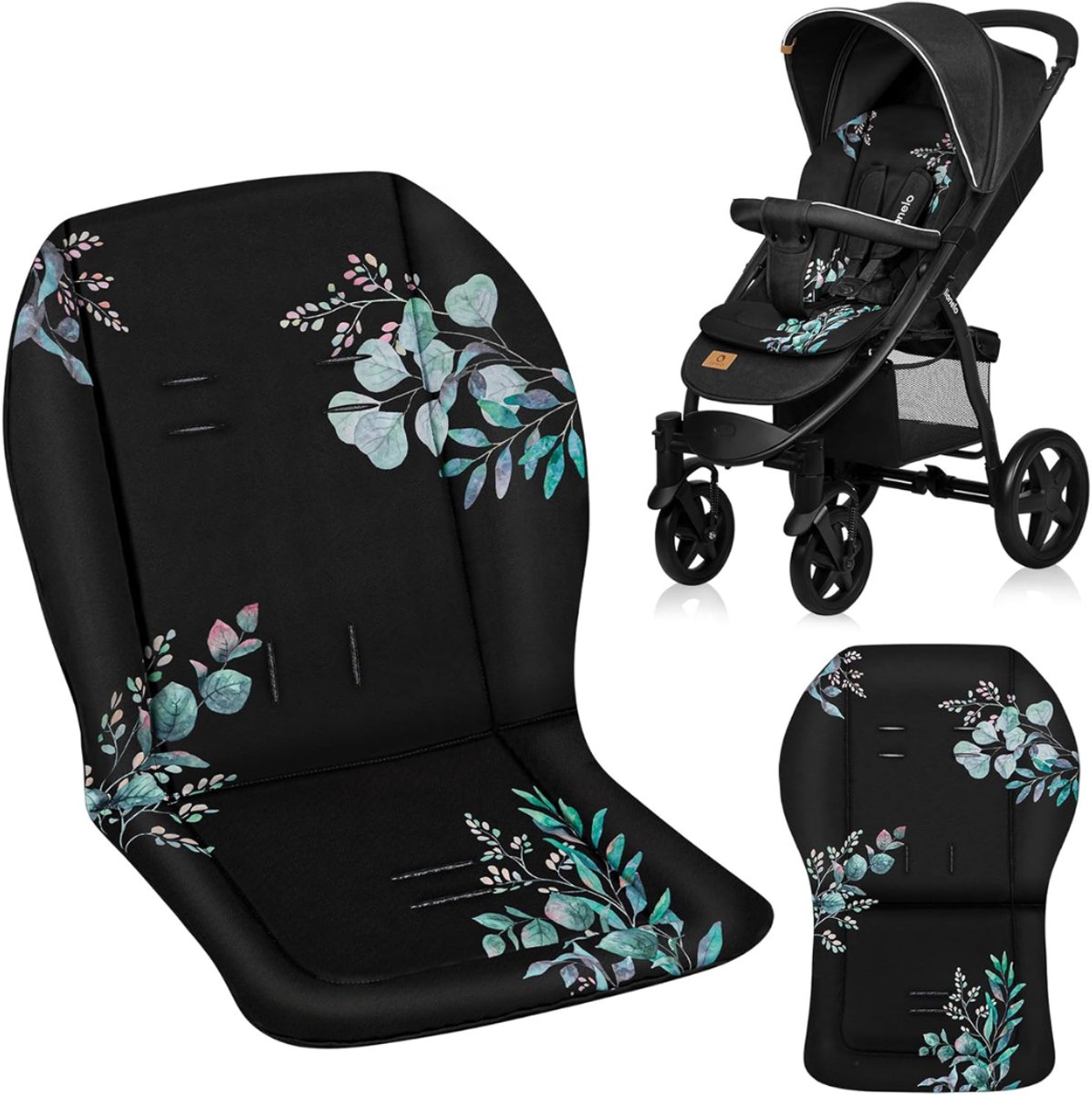 Allvia® Buggy Inlegkussens - Guggy Inleg - Buggy's - Zwart - 48cm x 72cm x 1cm