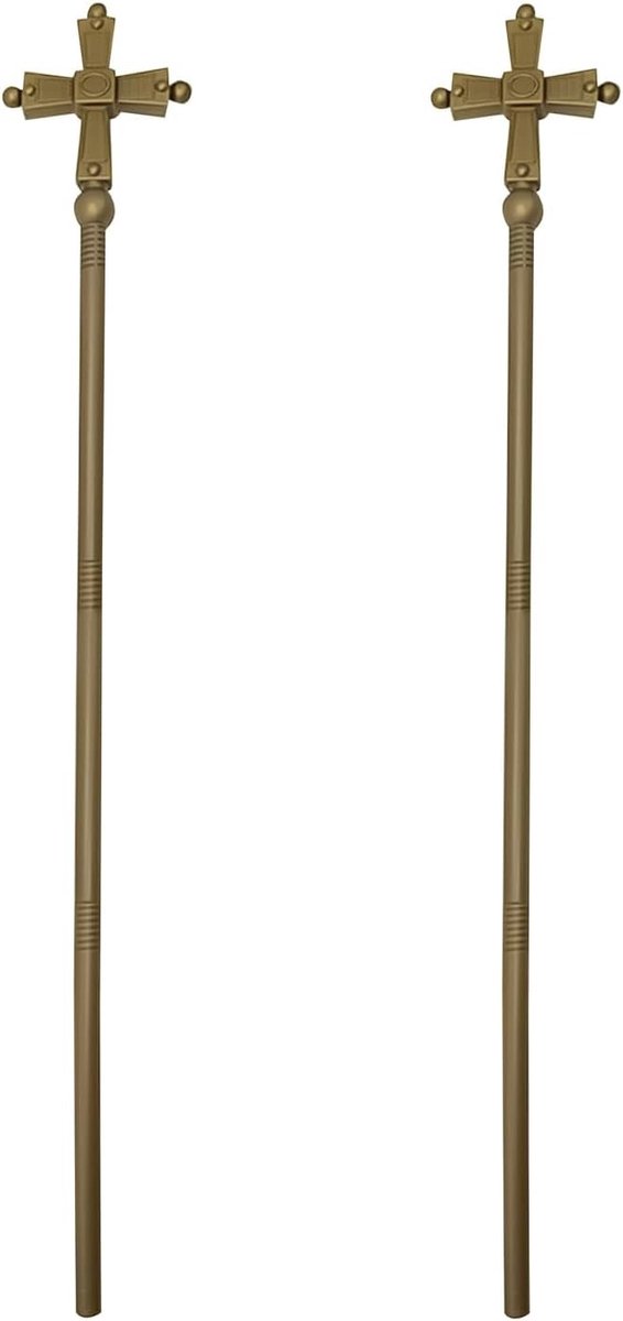 Egyptische Stijl Scepter en Staf - Gouden Heilige Kruis Staf voor Halloween Kostuum en Cosplay Accessoire voor Volwassenen