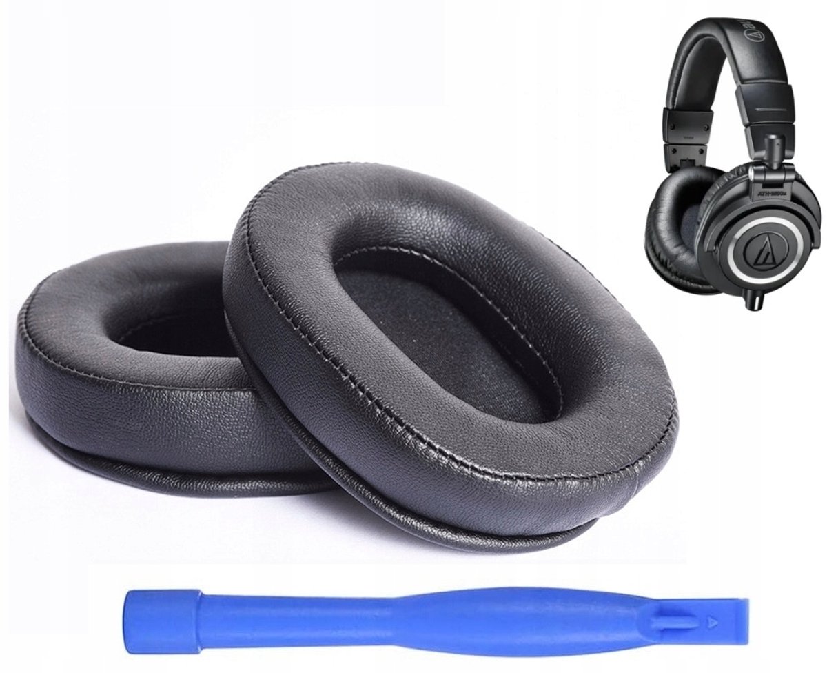 DELUXE Oorkussens voor Audio-Technica ATH-MSR7 M50x M40x - Zwart