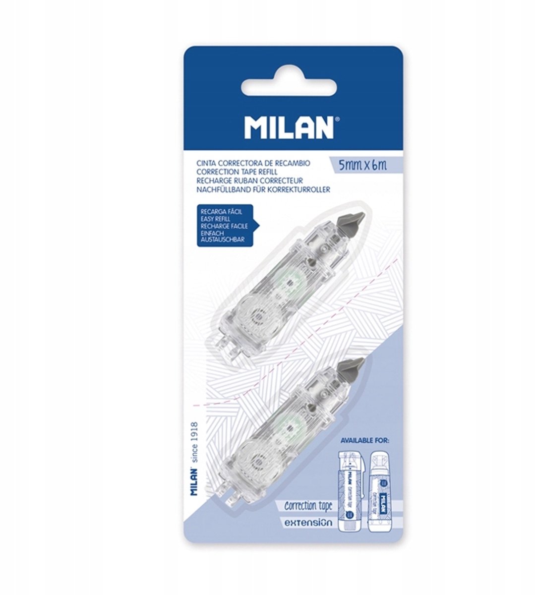 Milan Tape Corrector Navullingen - 2 Stuks