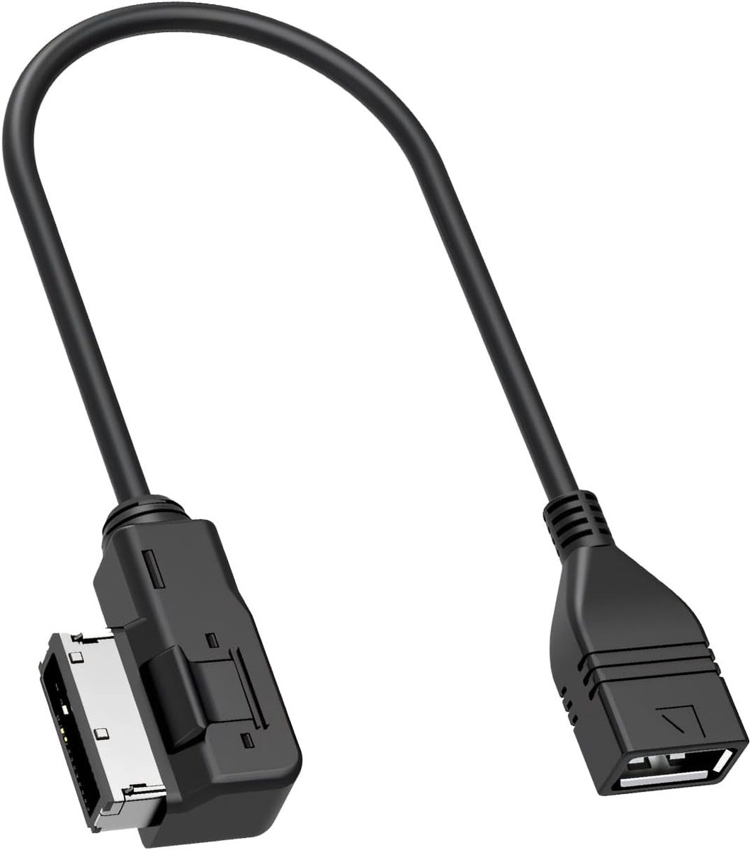 MDI Adapterkabel voor Audi en VW - AUX, USB, MMI Multimedia Interface, 30 cm, Geschikt voor A1 A2 A3 A4 A5 A6 S6 A8 R8 Q3 Q5 Q7 Golf Passat Touareg