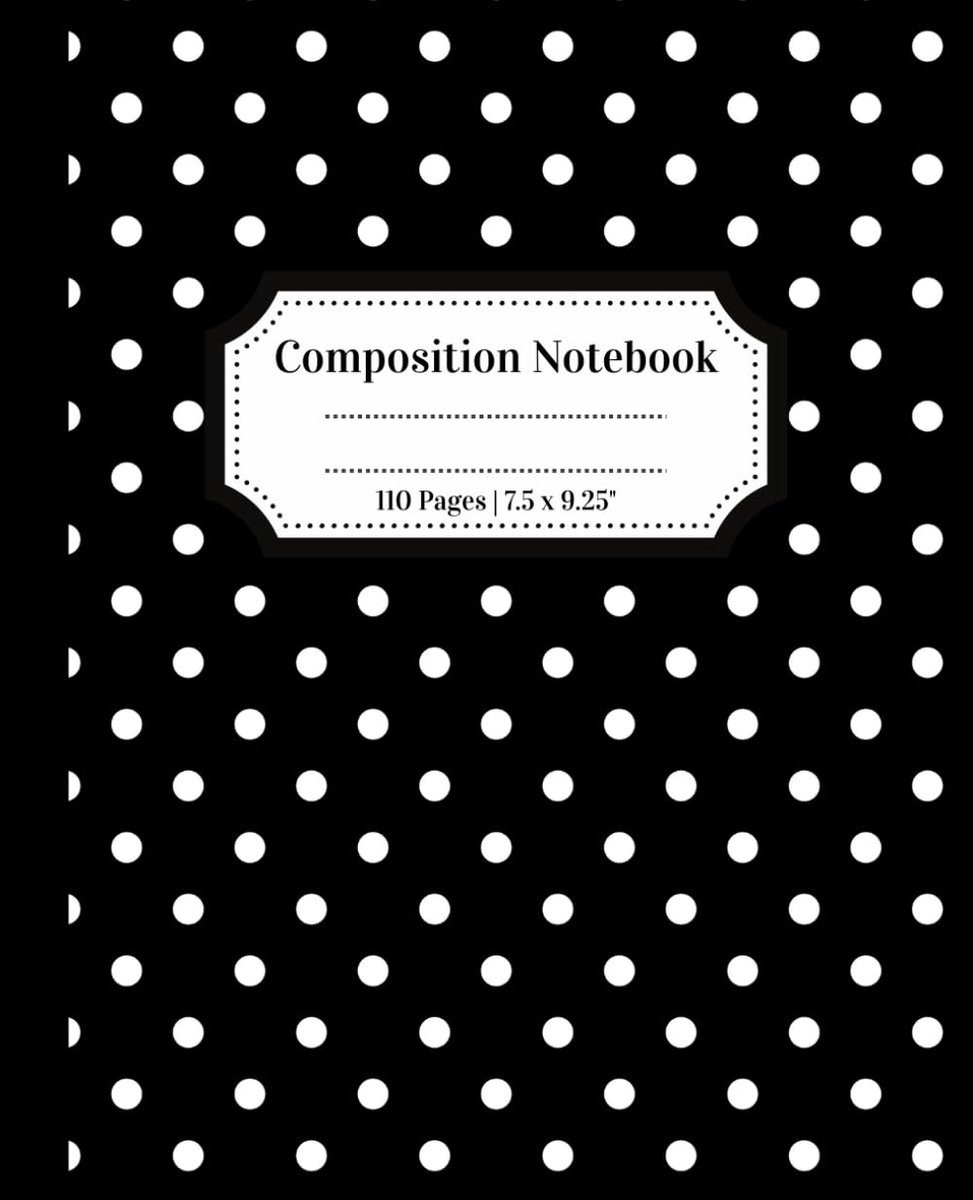 Playful Polka Dot Composition Notebook: Minimalist and Modern Design - ShopVlot