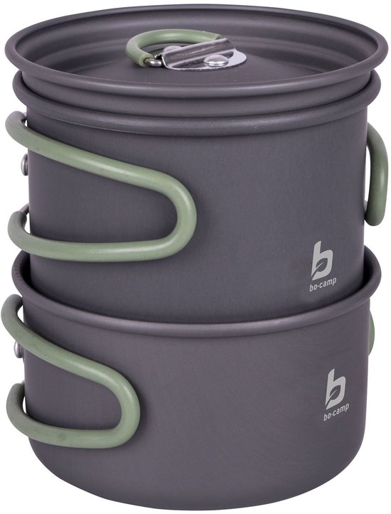 Bo-Camp - Pannenset - Explorer - 2-Delig - Hard anodized - Aluminium van Bo-Camp — afbeelding 3
