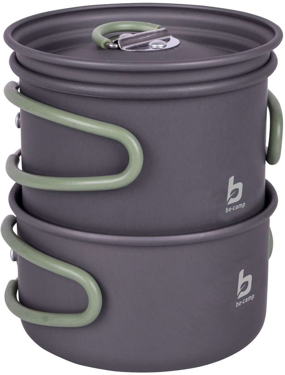Bo-Camp Pannenset - Explorer - 2-Delig - Hard anodized - Aluminium